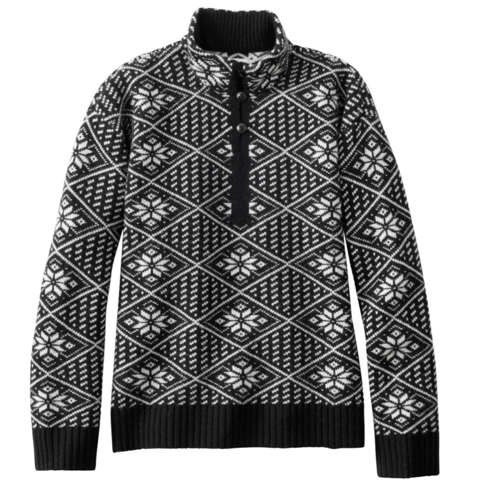 NWT L.L.Bean Women's Signature Kingfield Merino Wool Sweater Fair Isle Medium